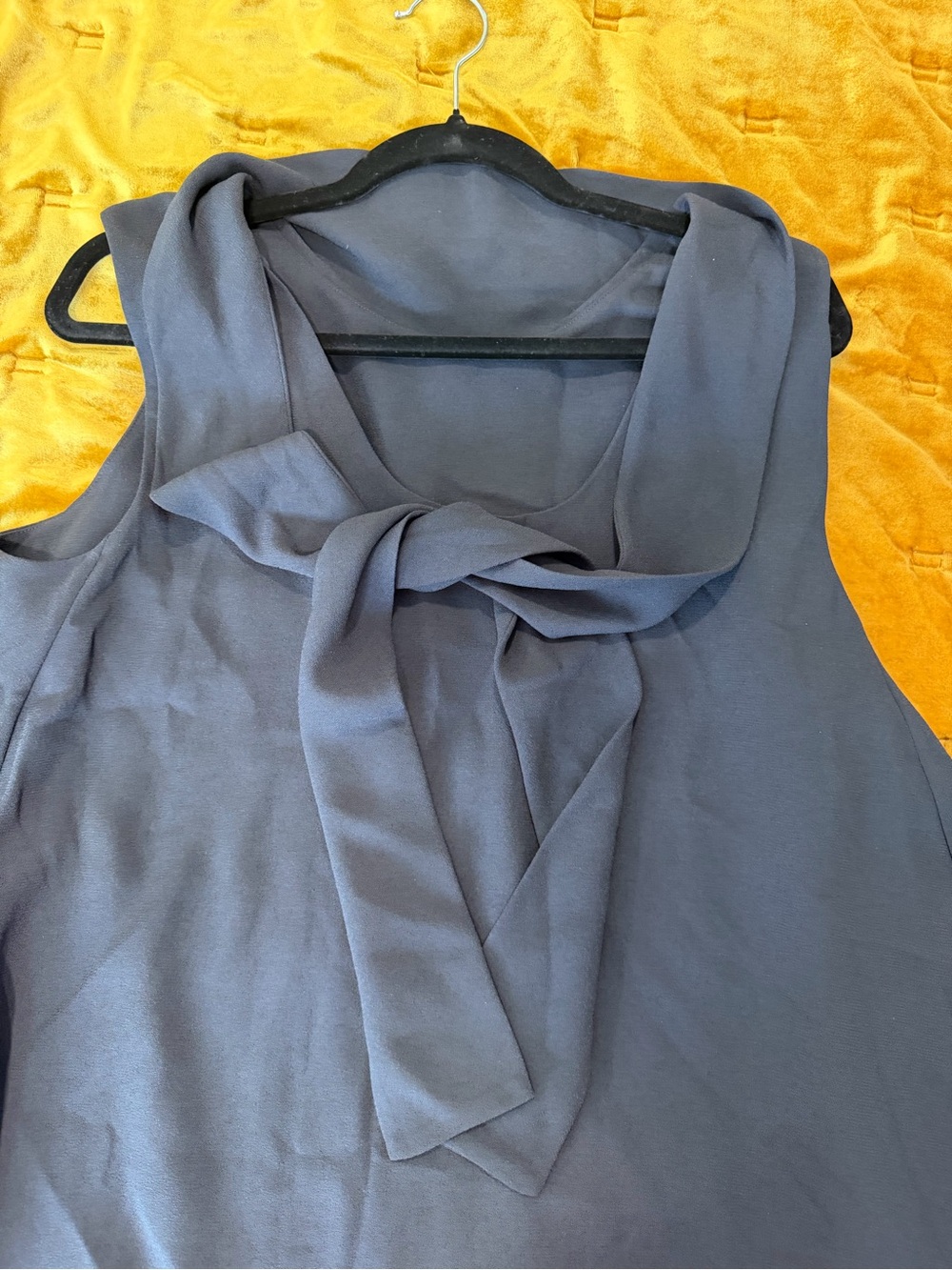 COS Black Flowy Dress with Tie
